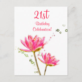 Invitación de la fiesta de cumpleaños del lirio de