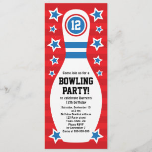 Invitación de la fiesta de cumpleaños del perno de