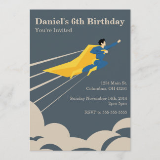 Invitación de la fiesta de cumpleaños del super