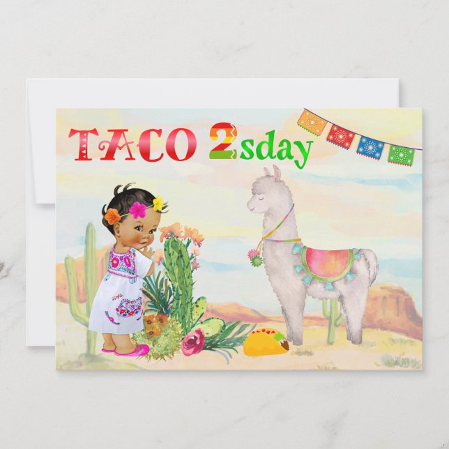 Invitación de la fiesta de cumpleaños del Taco (Anverso)