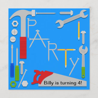 Invitación de la fiesta de cumpleaños del taller