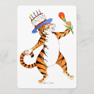 Invitación de la fiesta de cumpleaños del tigre