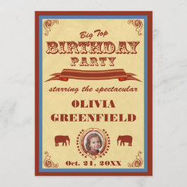 Invitación de la fiesta de cumpleaños del top