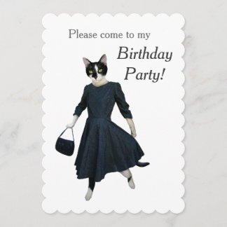 Invitación de la fiesta de cumpleaños del vestido