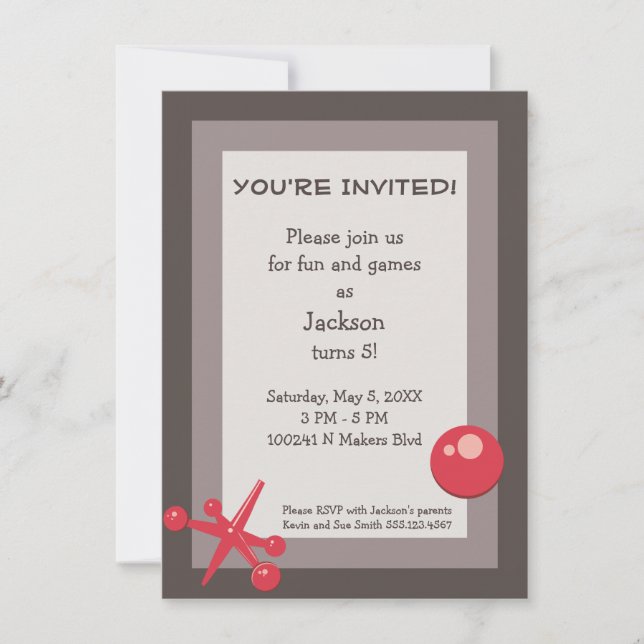 Invitación de la fiesta de cumpleaños - enchufes (Anverso)