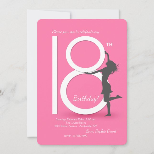 Invitación de la fiesta de cumpleaños finalmente (Anverso)