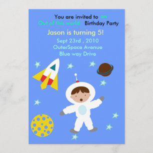 Invitación de la fiesta de cumpleaños fuera del es