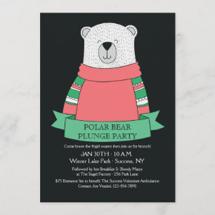 Invitación de la fiesta de desplome del oso polar