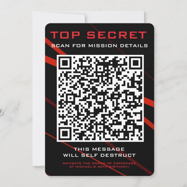Invitación de la fiesta de espionaje (Anverso)