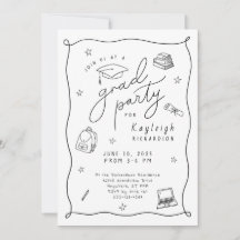 Invitación de la fiesta de Grad con mano de foto b
