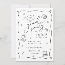Invitación de la fiesta de Grad con mano de foto b