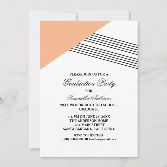 Invitación de la fiesta de graduación de bandas ge (Anverso)
