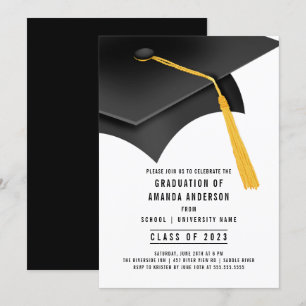 Invitación de la fiesta de graduación de Black Gra