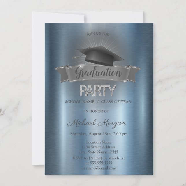 Invitación de la fiesta de graduación de Black Gra (Anverso)