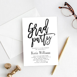 Invitación de la fiesta de graduación de caractere