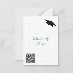 Invitación de la fiesta de graduación de código QR