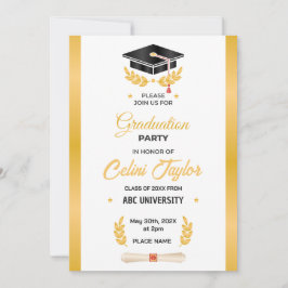 Invitación de la fiesta de graduación de degradado