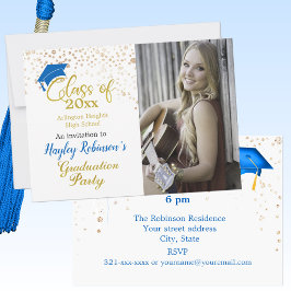 Invitación de la fiesta de graduación de foto de B