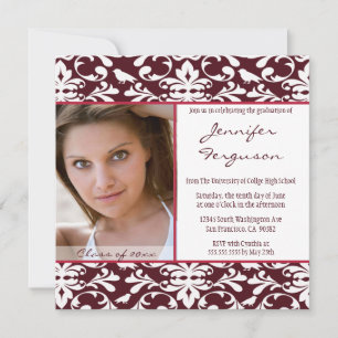 Invitación de la fiesta de graduación de fotos de