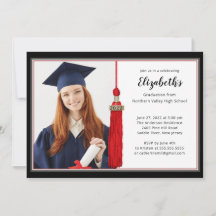 Invitación de la fiesta de graduación de fotos de