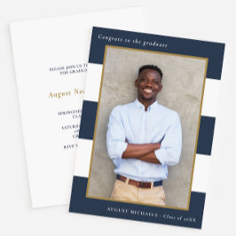 Invitación de la fiesta de graduación de fotos en