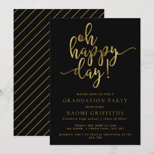 Invitación de la fiesta de graduación de guiones d
