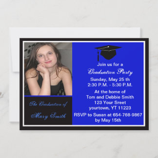 Invitación de la fiesta de graduación de la foto a