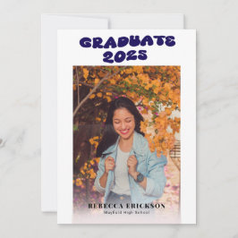 Invitación de la fiesta de graduación de la foto d