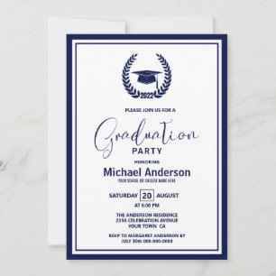 Invitación de la fiesta de graduación de la fronte