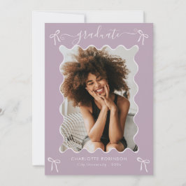 Invitación de la fiesta de graduación de Lavender