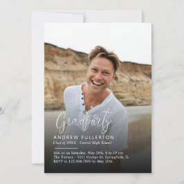 Invitación de la fiesta de graduación de notas lis