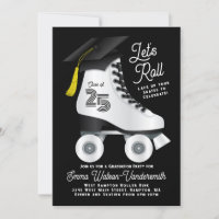 Invitación de la fiesta de graduación de patinaje