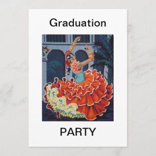 Invitación de la fiesta de graduación del bailarín