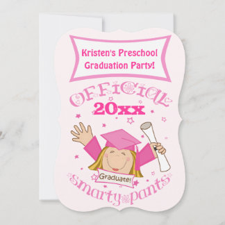 Invitación de la fiesta de graduación del chica