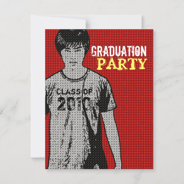 Invitación de la fiesta de graduación del parte (Anverso)