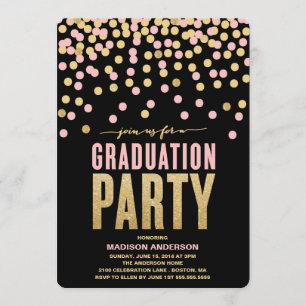 Invitación de la fiesta de graduación del reflejo