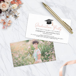 Invitación de la fiesta de graduación dibujada a m