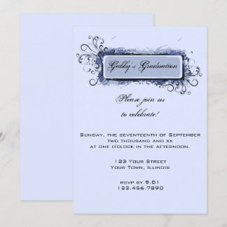 Invitación de la fiesta de graduación floral de Bl
