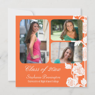 invitación de la fiesta de graduación fotográfica