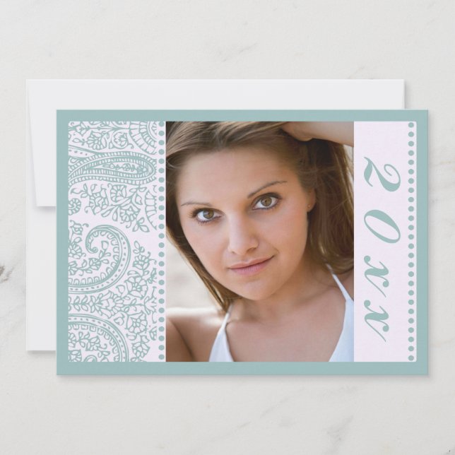 invitación de la fiesta de graduación fotográfica  (Anverso)