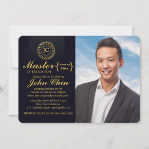 Invitación de la fiesta de graduación fotográfica 