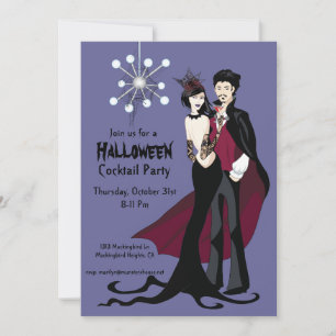 Invitación de la fiesta de Halloween atómico de me