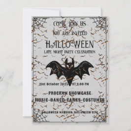 Invitación de la fiesta de Halloween Black & Brown