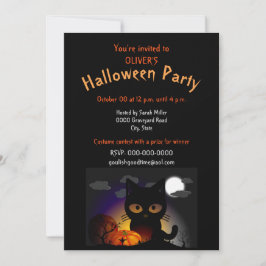 Invitación de la fiesta de Halloween con disfraces