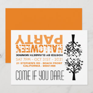 Invitación de la fiesta de Halloween con espejismo