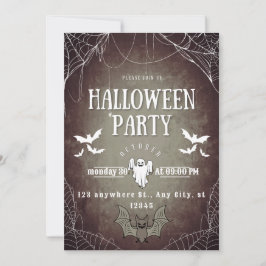 Invitación de la fiesta de Halloween con inicuos