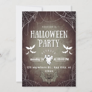Invitación de la fiesta de Halloween con inicuos