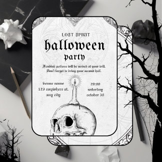 Invitación de la fiesta de Halloween con inicuos