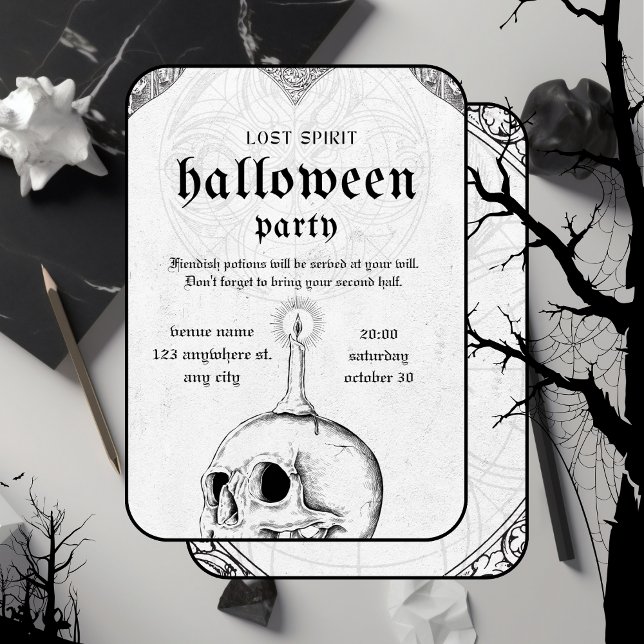 Invitación de la fiesta de Halloween con inicuos (Subido por el creador)