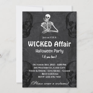 Invitación de la fiesta de Halloween con inicuos